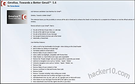 Gmelius removes Gmail adverts