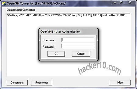 EarthVPN OpenVPN client