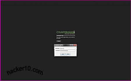 Countermail.com Java login screen