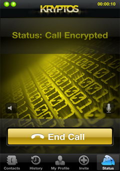 Kryptos: Voice encryption mobile phone applet