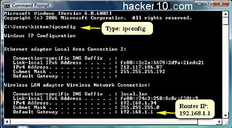 How to find out your router IP address in Windows