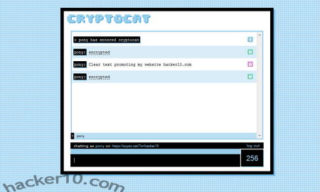 Encrypt conversations using online chatroom Cryptocat