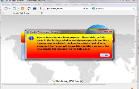 Dooble privacy Internet browser encrypts browsing data
