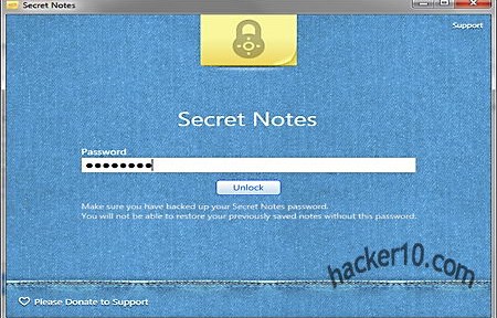 Password protect notes with Secret Notes