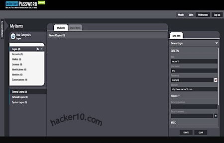 Online password manager Intuitive Password