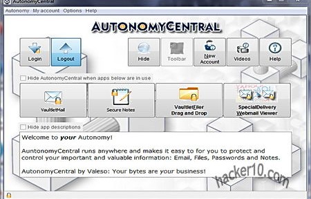 Autonomy Central email encryption and secure notes