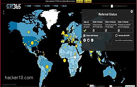 Hacking game Capture The Flag CTF365
