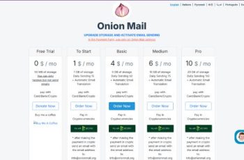 List of the best Tor email hidden services updated 2025
