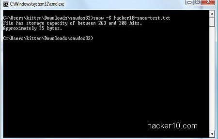 SNOW ASCII text steganography tool