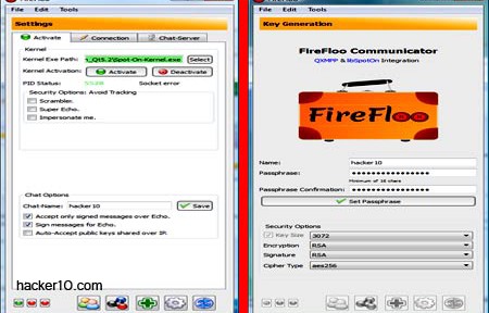 Encrypted Instant Messenger FireFloo Communicator