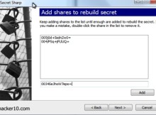 Dividing encryption keys with Secret Sharp Shamir Secret