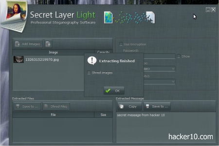 Encrypt and hide messages in pictures with SecretLayer
