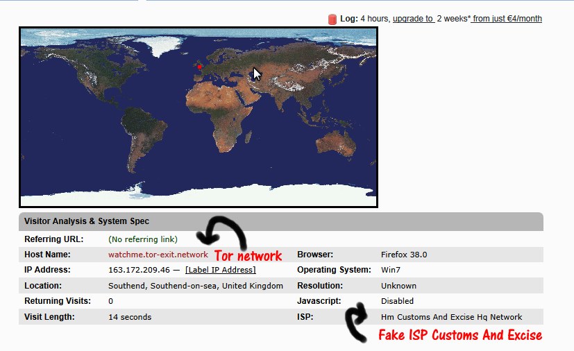 Fake ISP HM Customs And Excise HQ UK Network
